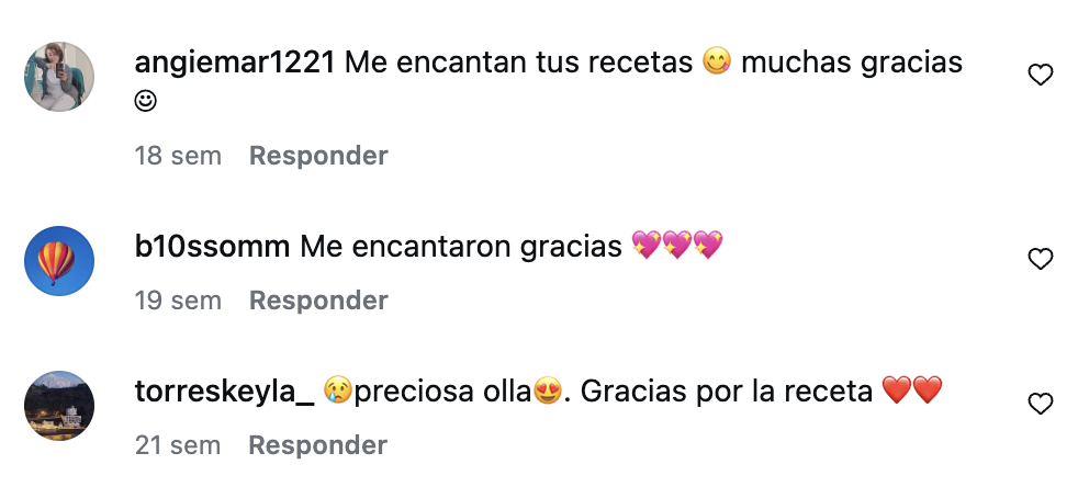 Comentarios reales de la comunidad sobre las recetas de Un Cocinero en Apuros, captura 1